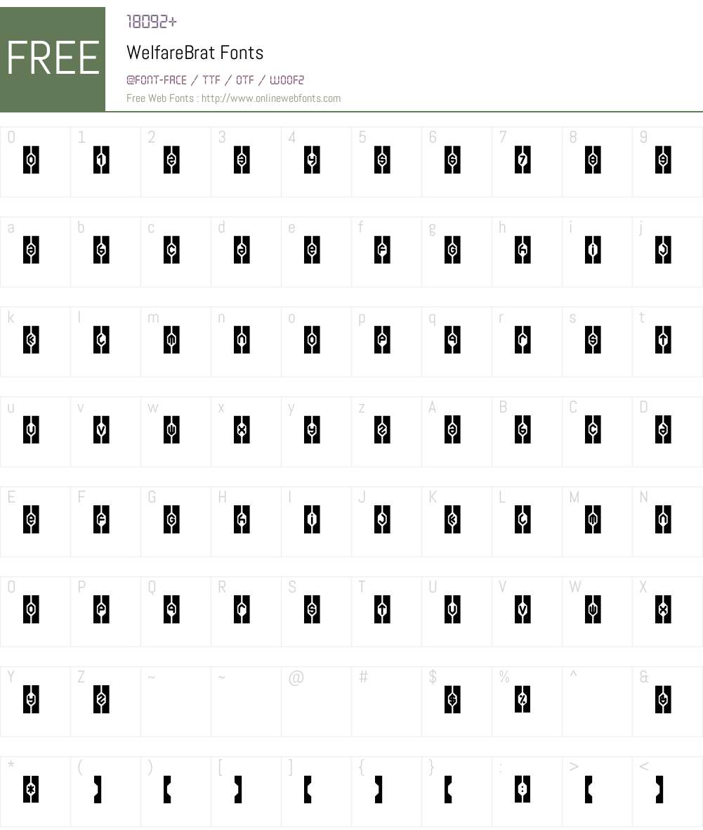 WelfareBrat Font Screenshots