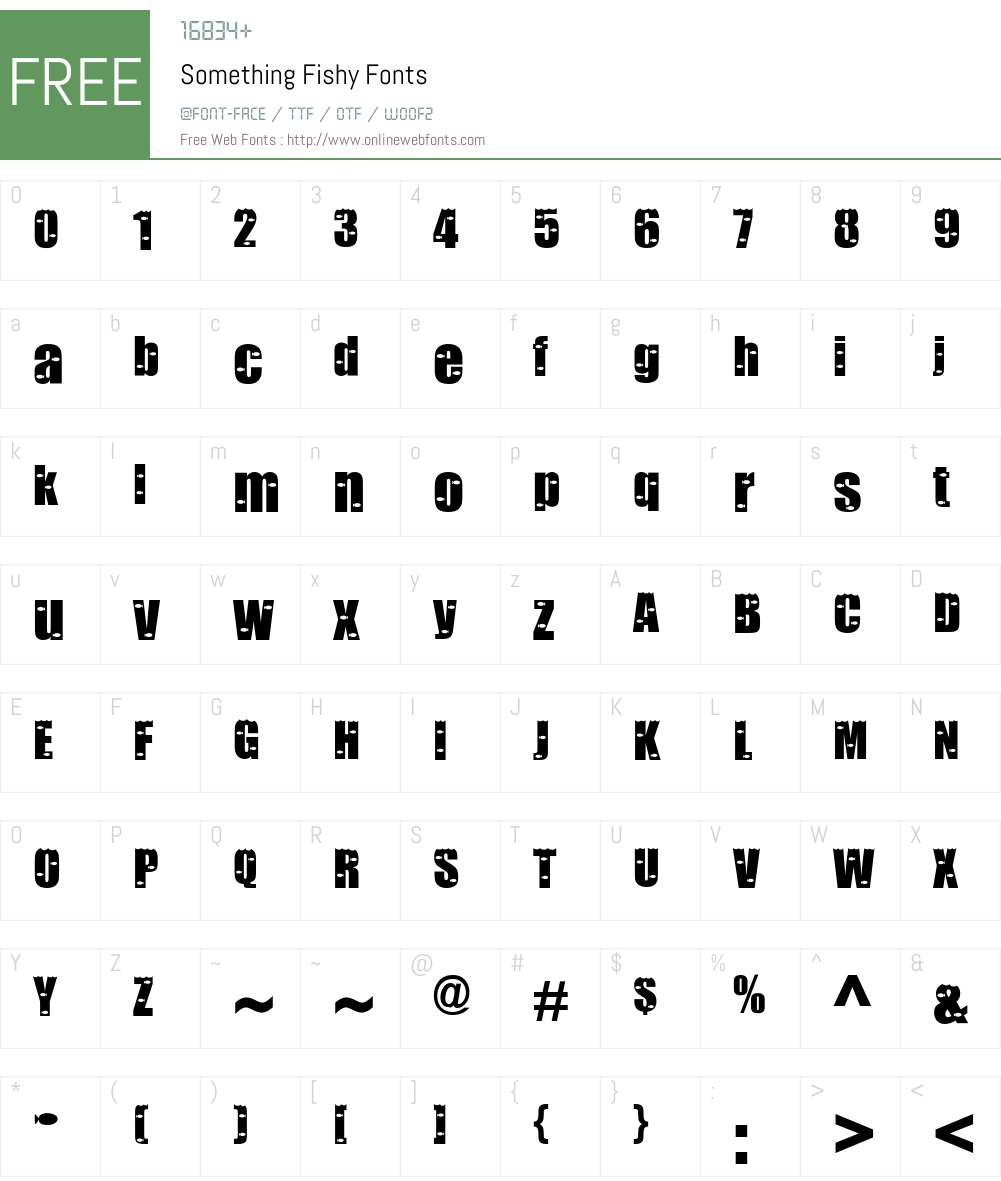 Something Fishy Font Screenshots