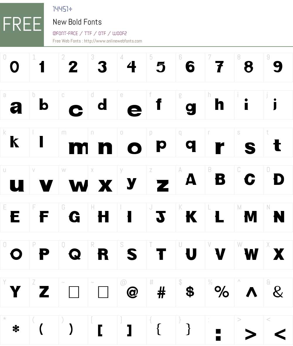 New Font Screenshots