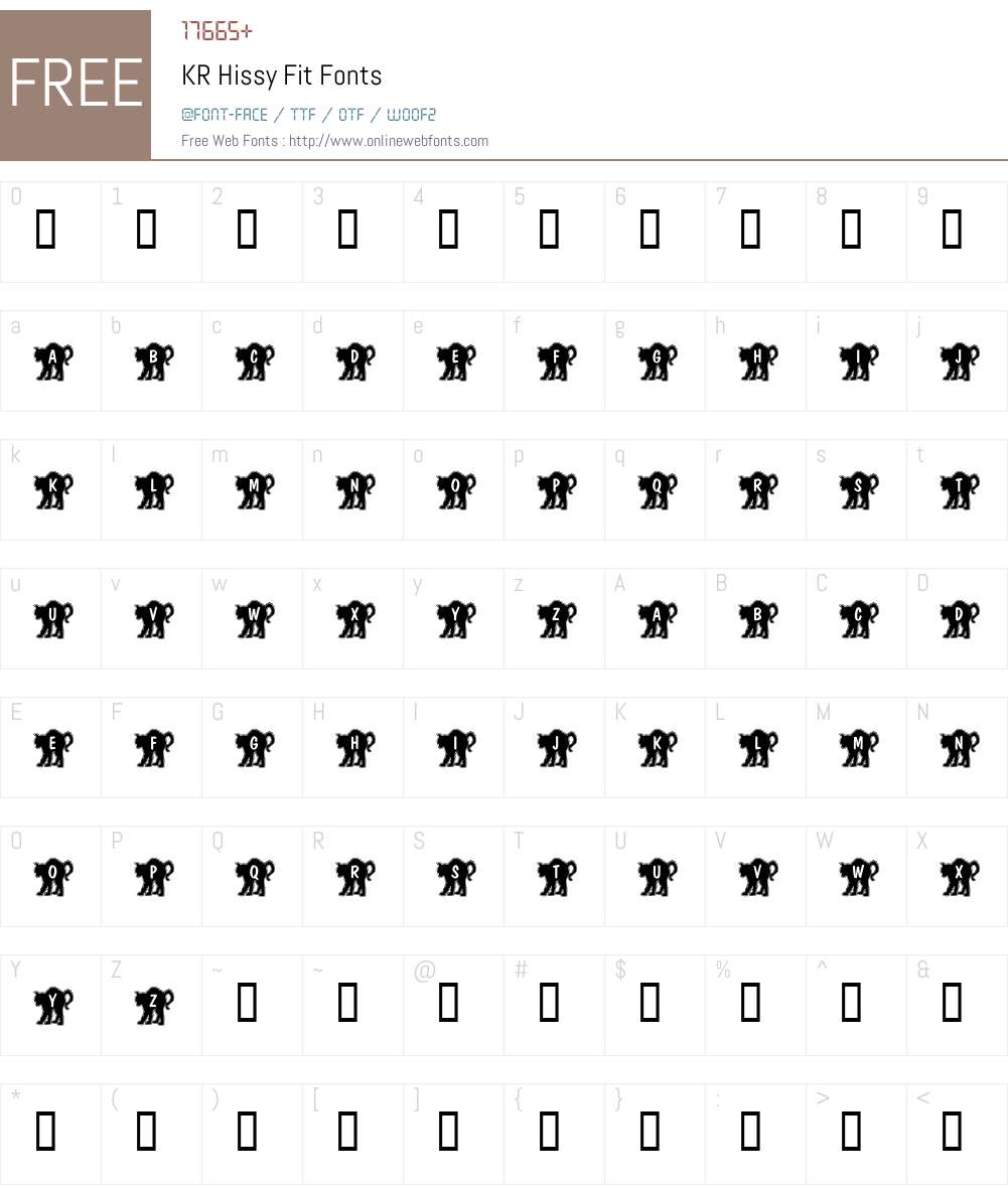 KR Hissy Fit Font Screenshots