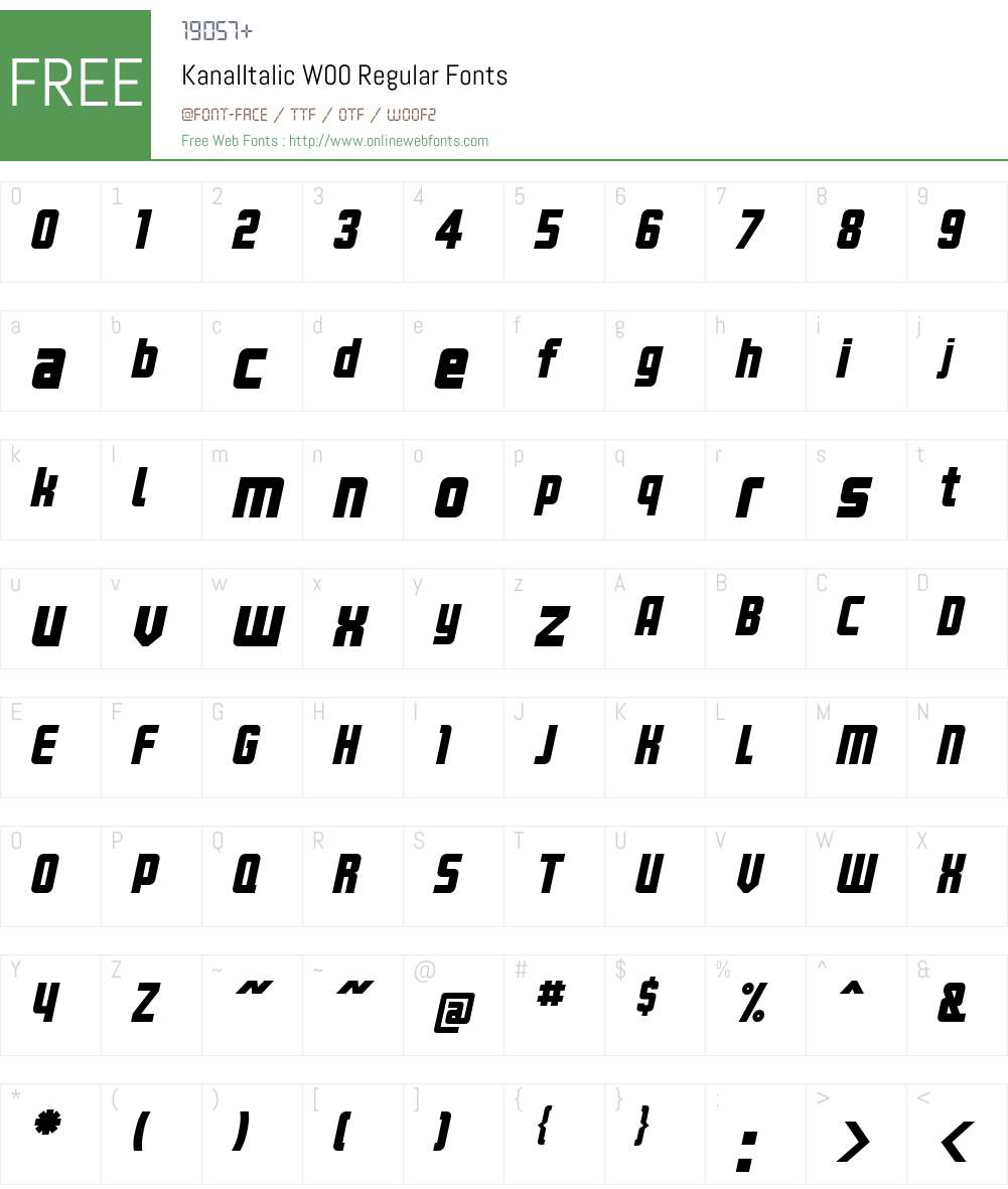 KanalItalic Font Screenshots