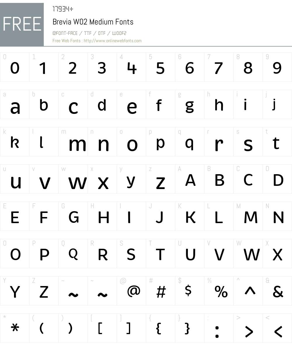 Brevia Font Screenshots