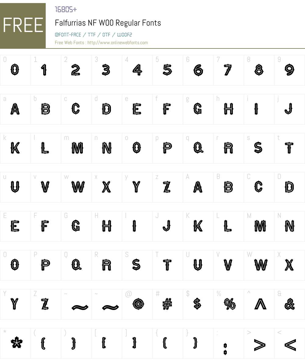 FalfurriasNFW00-Regular Font Screenshots