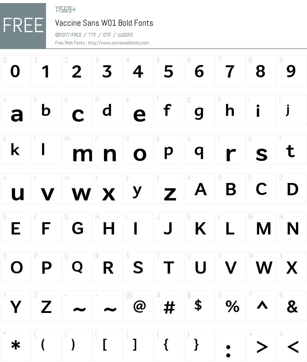 Vaccine Sans Font Screenshots