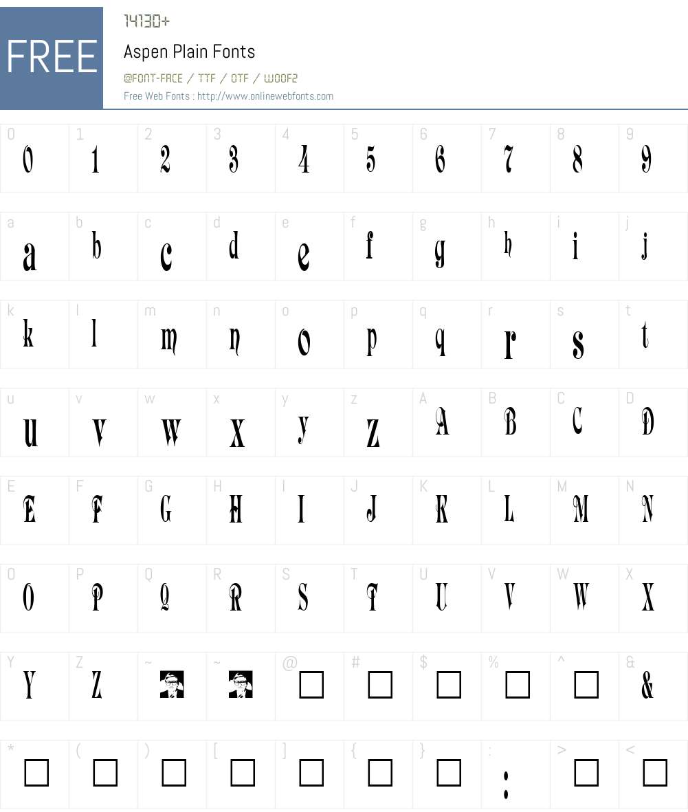 Aspen Font Screenshots