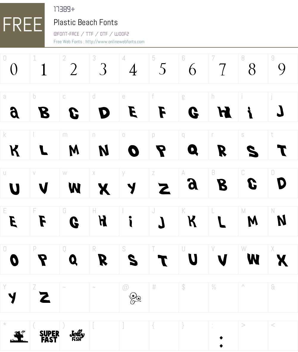 Plastic Beach Font Screenshots