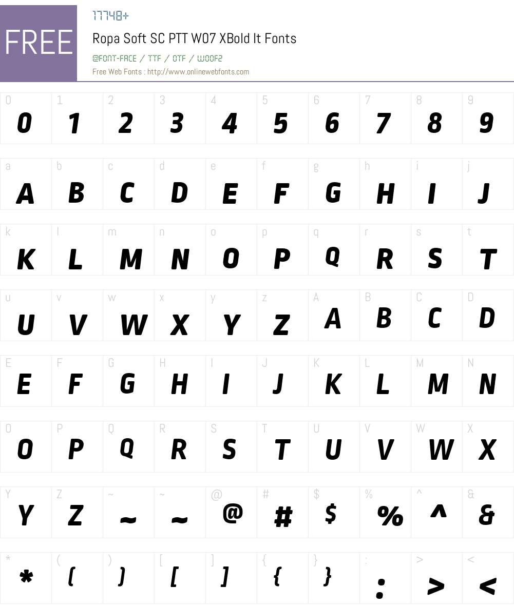 Ropa Soft Pro Font Screenshots