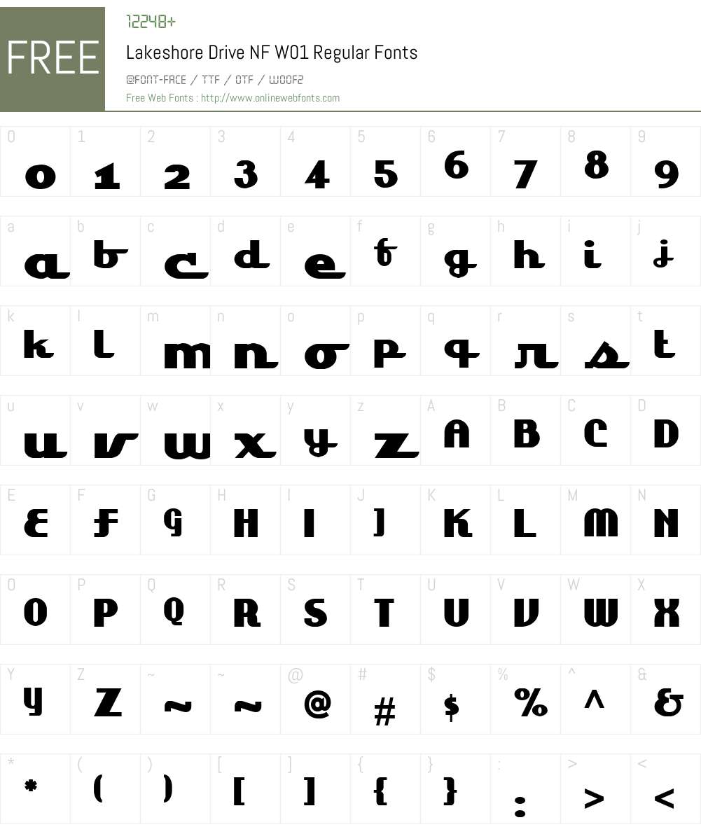 LakeshoreDriveNFW01-Regular Font Screenshots