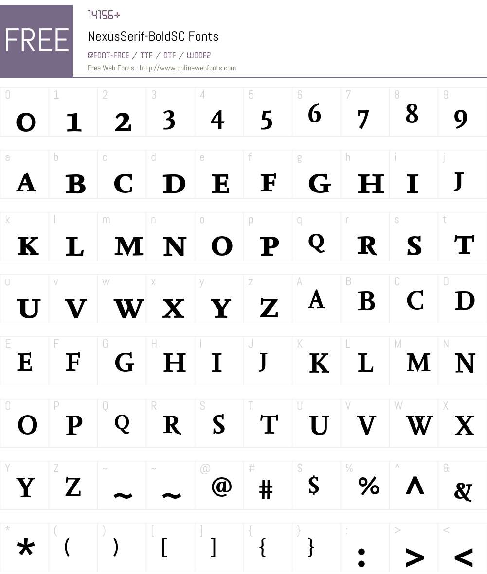NexusSerif-BoldSC Font Screenshots
