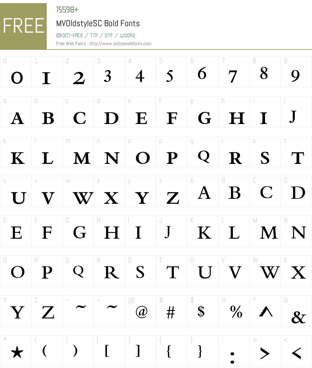 MVOldstyleSC Font Screenshots