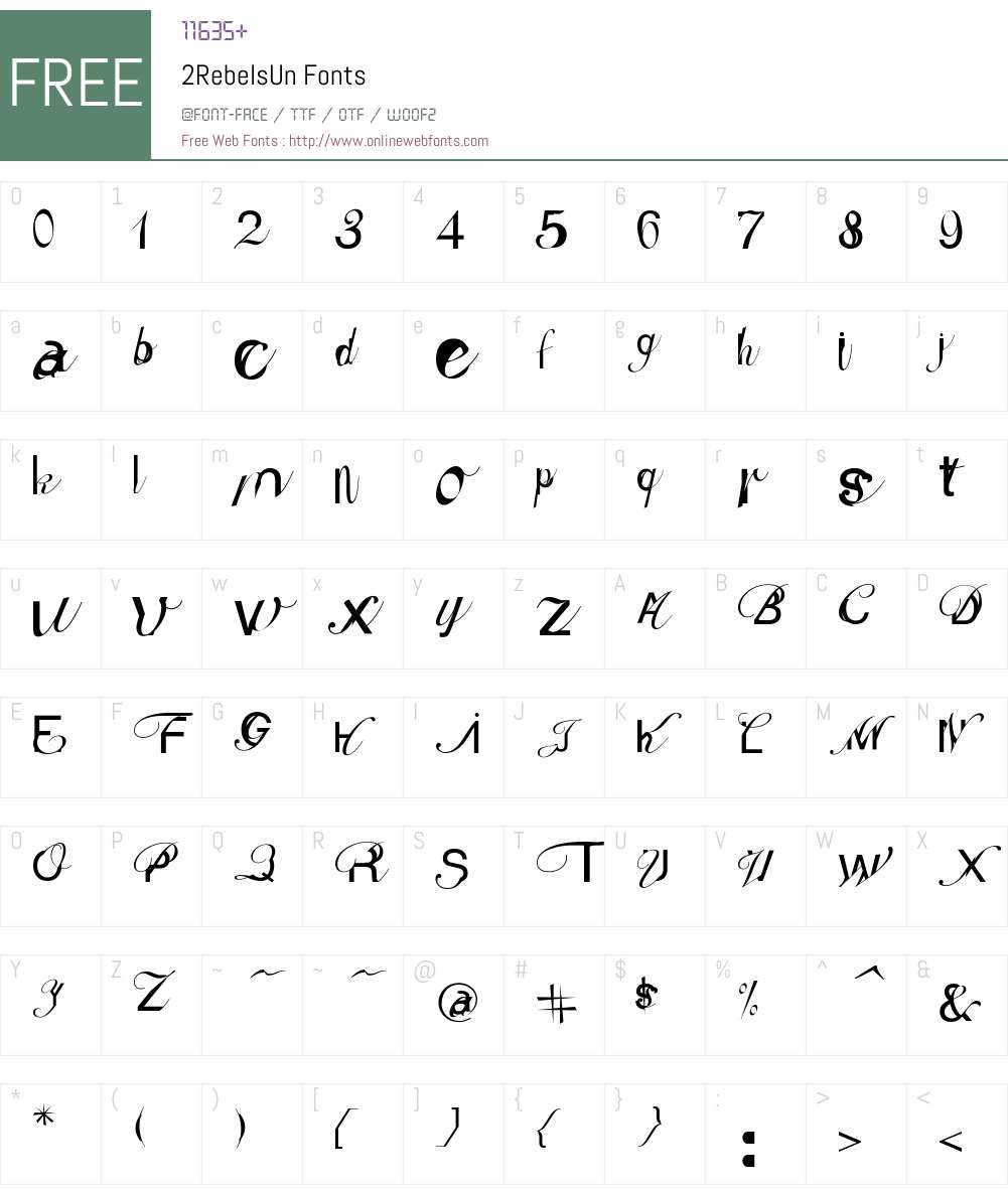 2RebelsUn Font Screenshots
