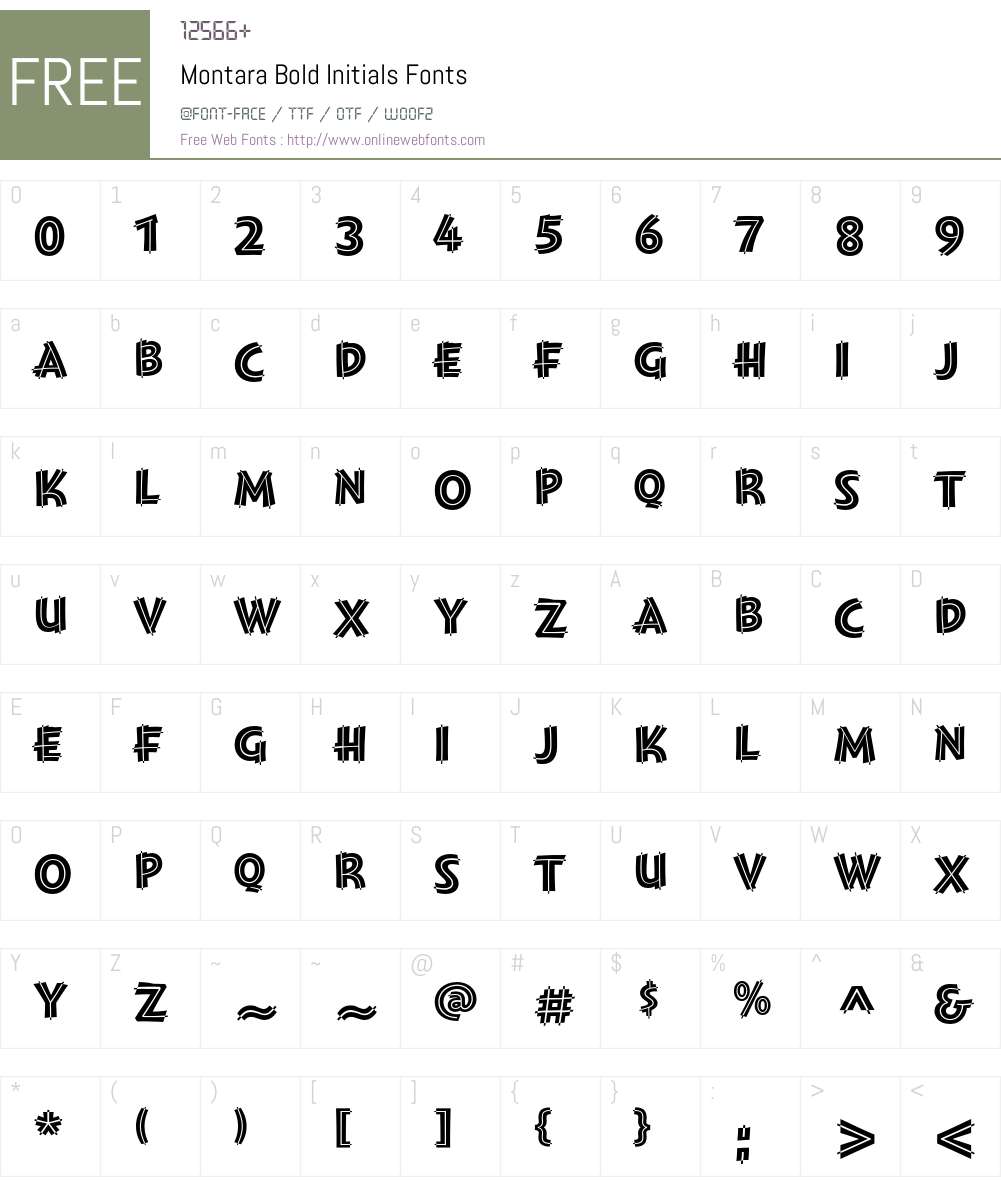 Montara Font Screenshots
