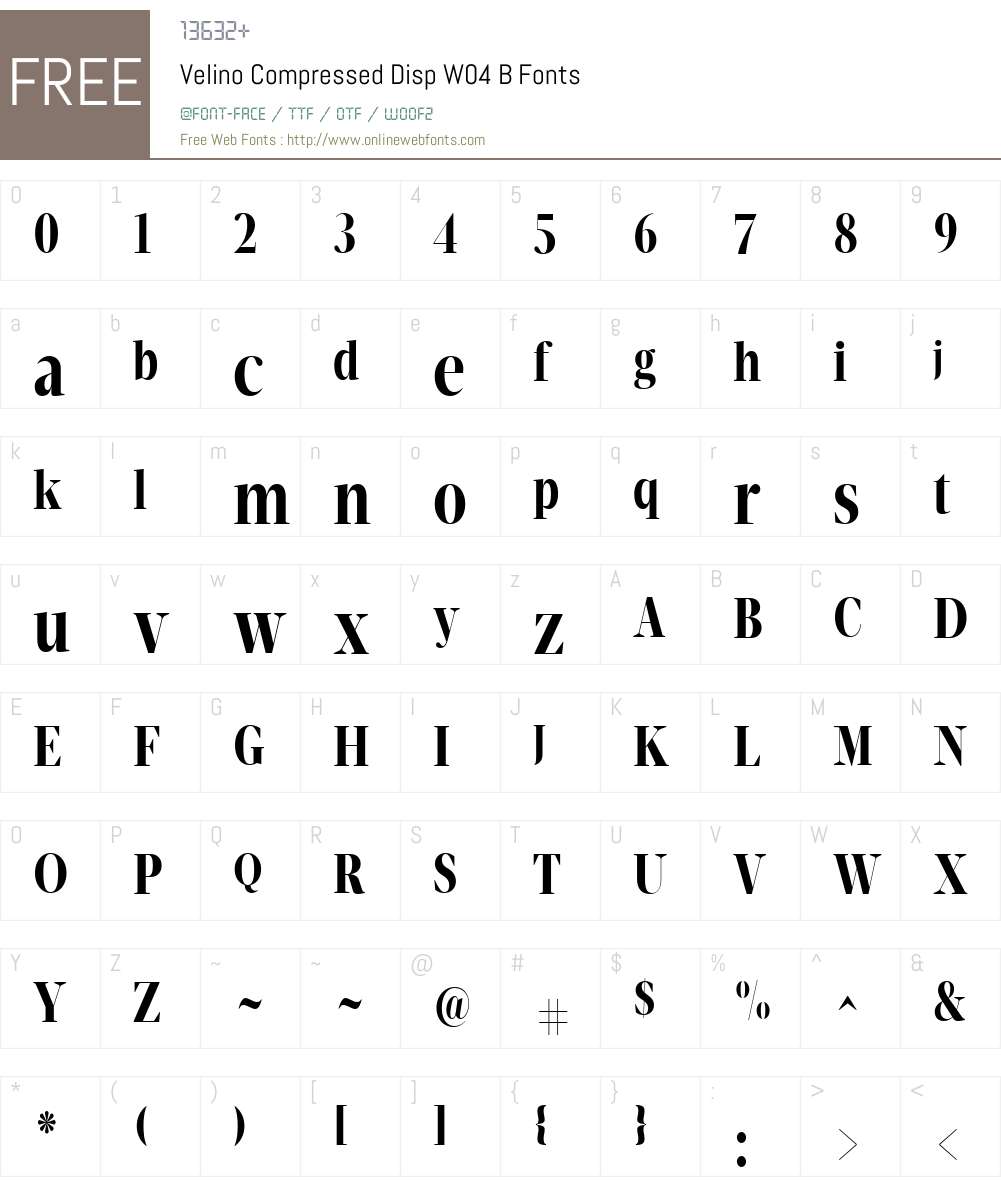 Velino Poster Font Screenshots