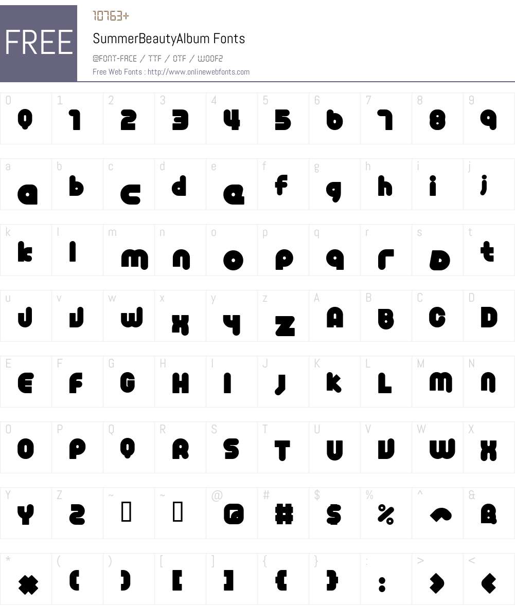 SummerBeautyAlbum Font Screenshots