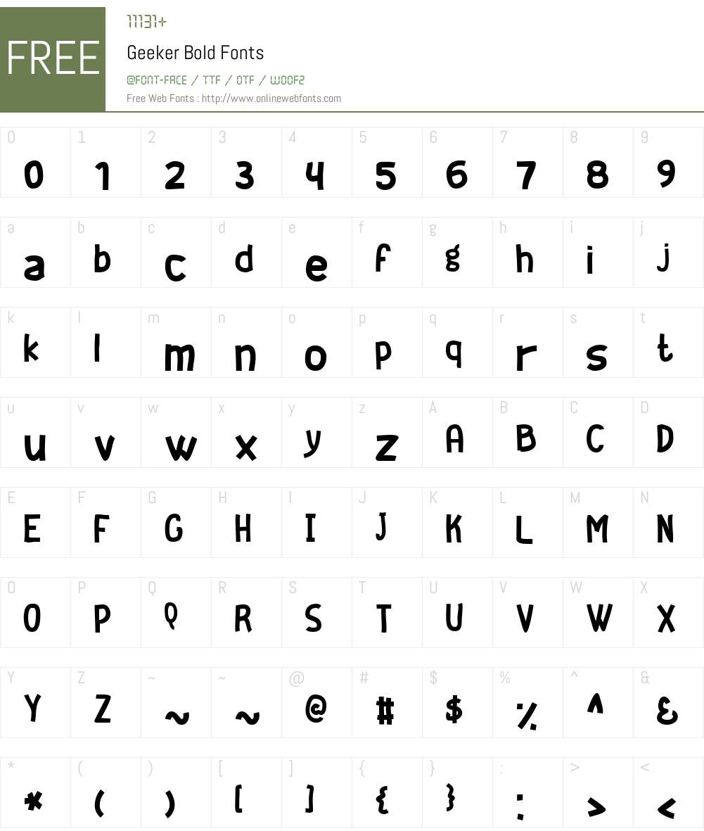 Geeker Bold Font Screenshots