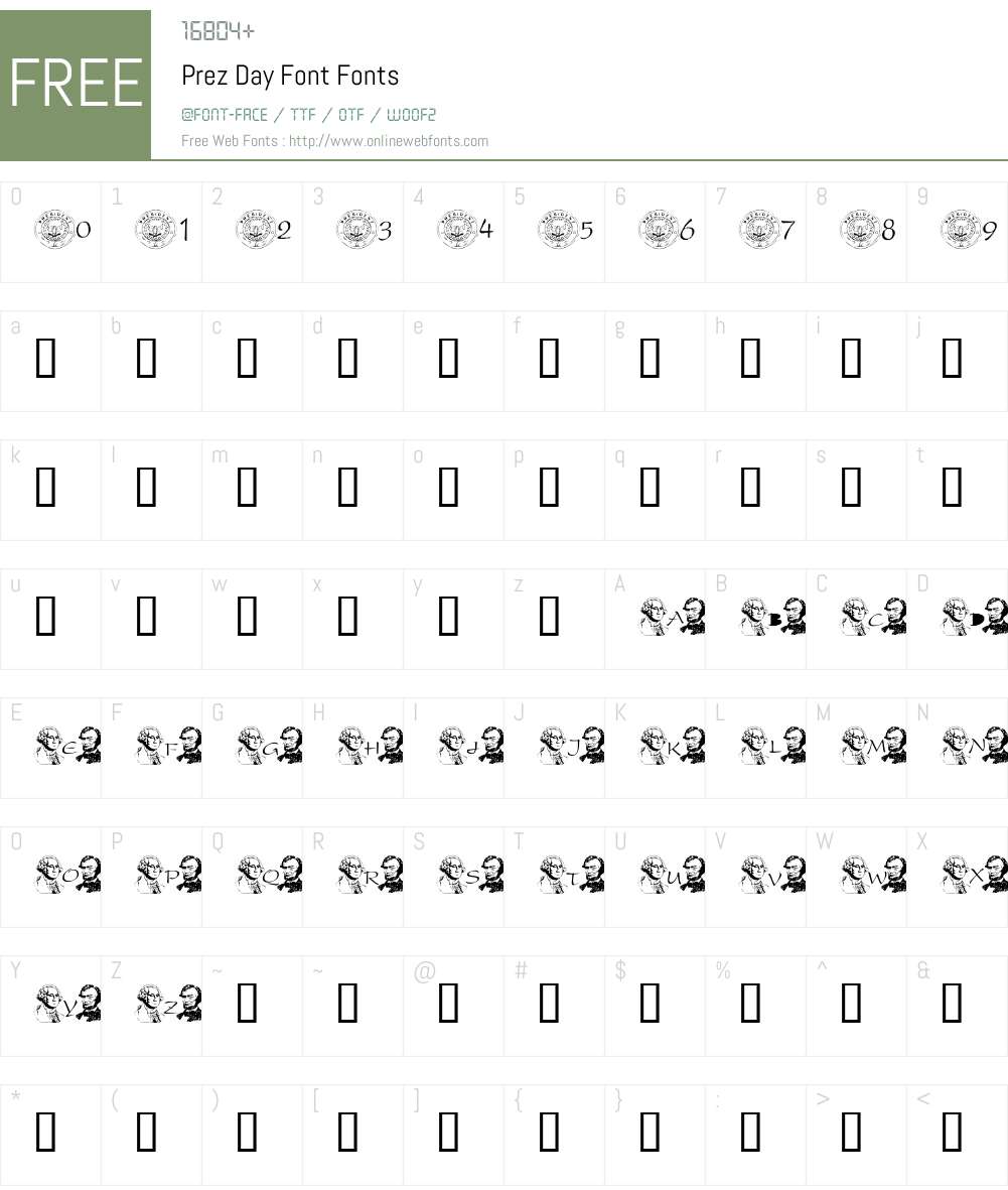 Prez Day Font Font Screenshots