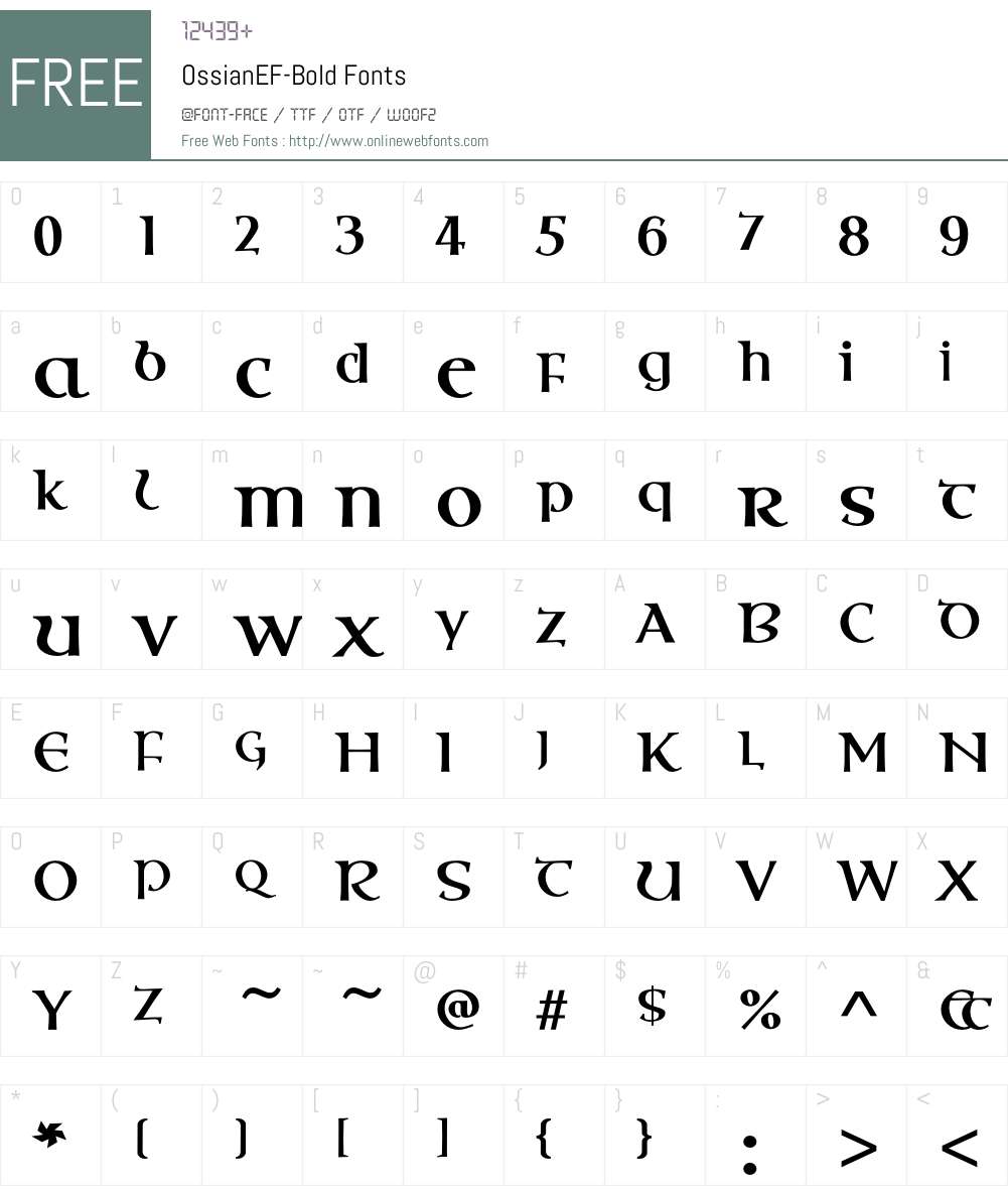 OssianEF Font Screenshots