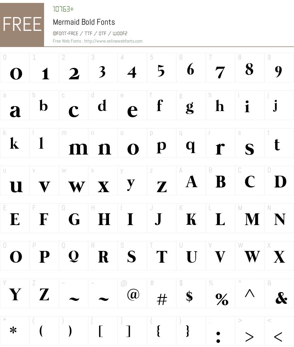 Mermaid Font Screenshots