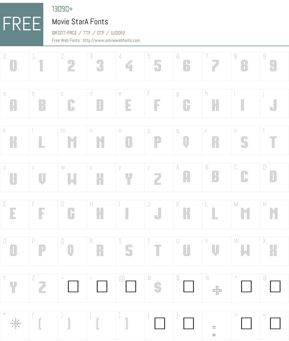 Movie Star Font Screenshots