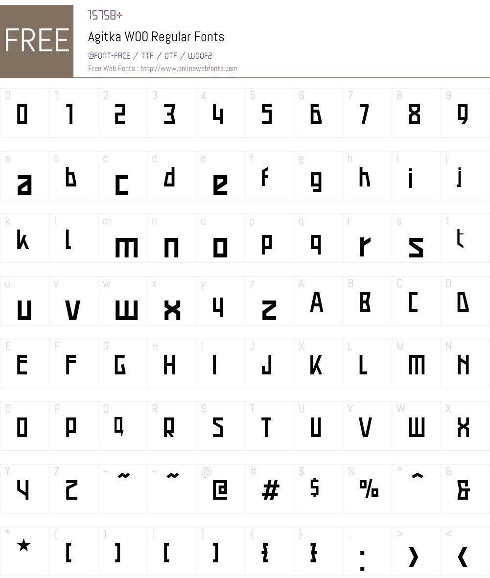 Agitka Font Screenshots