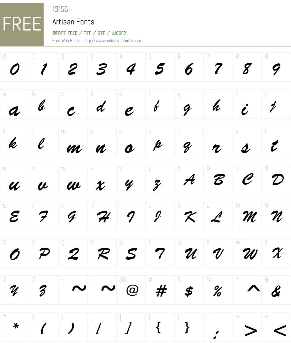 artisan display typeface download