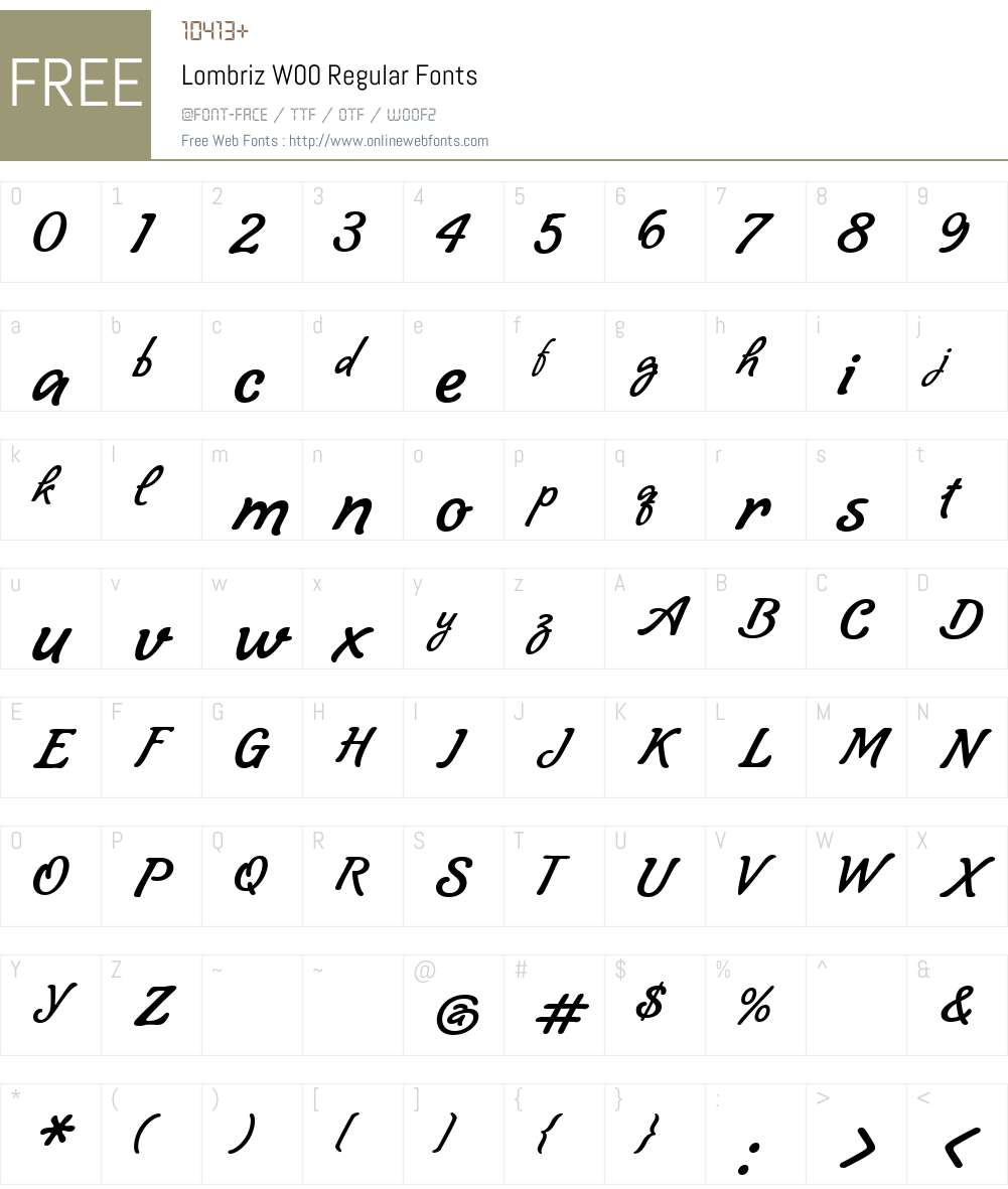 LombrizW00-Regular Font Screenshots