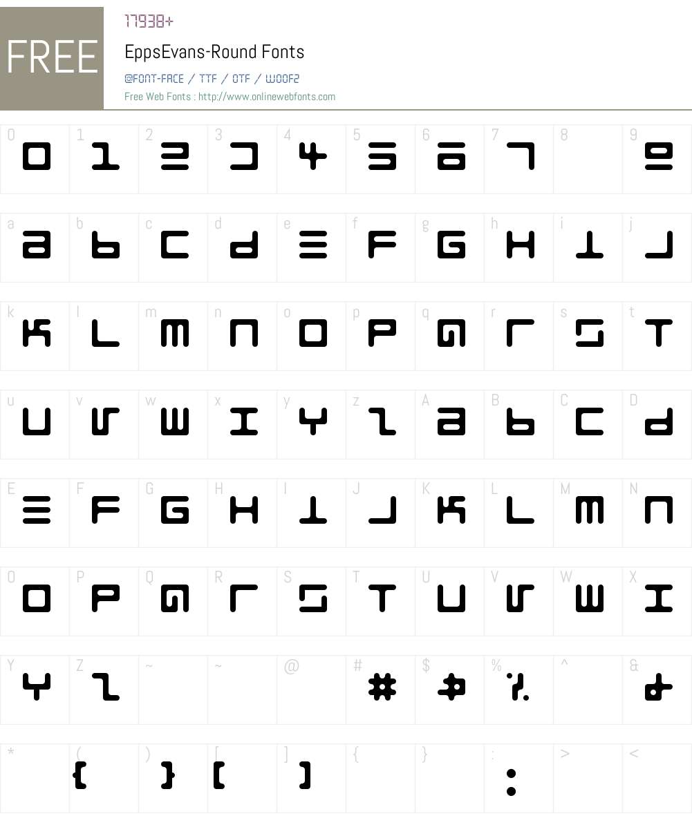 EppsEvans Font Screenshots