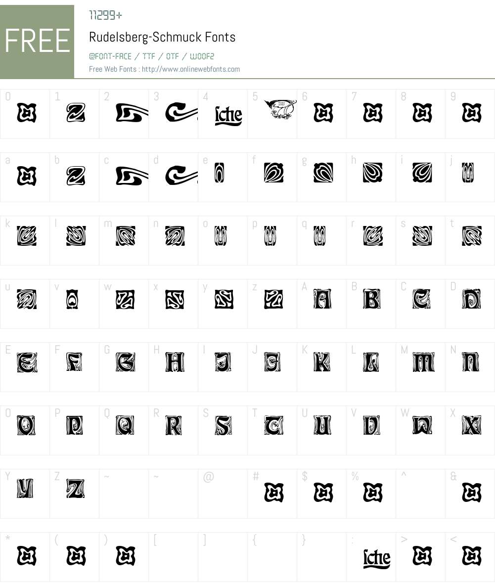 Rudelsberg Font Screenshots