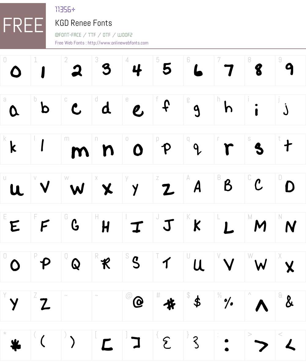 KGD Renee Font Screenshots