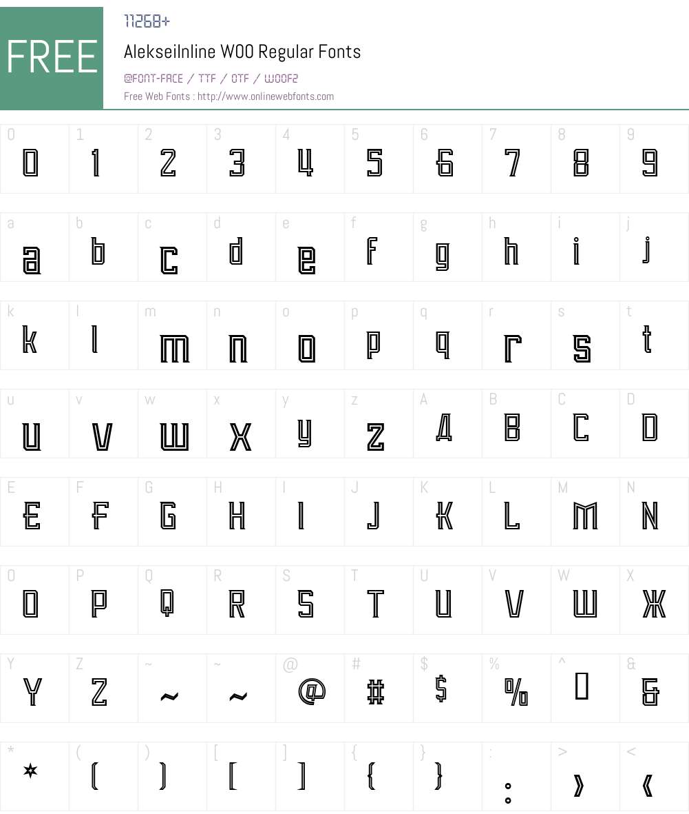 Aleksei Font Screenshots
