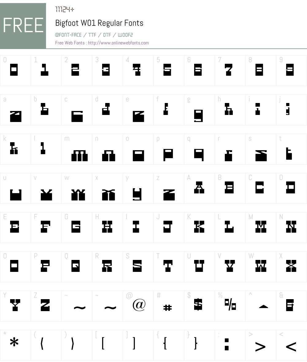 Bigfoot Font Screenshots