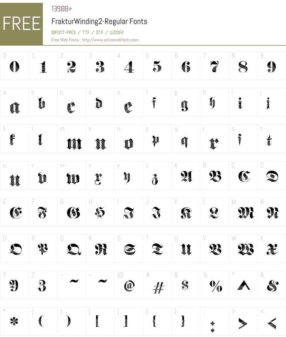FrakturWinding2 Font Screenshots