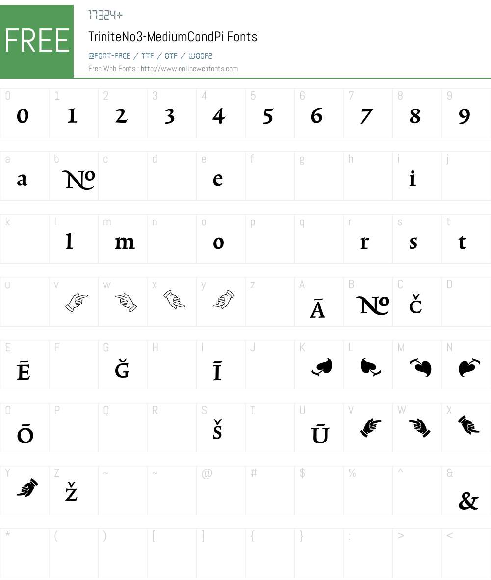 TriniteNo3 Font Screenshots