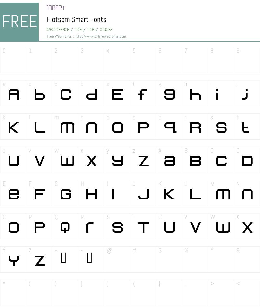 Flotsam Smart Font Screenshots