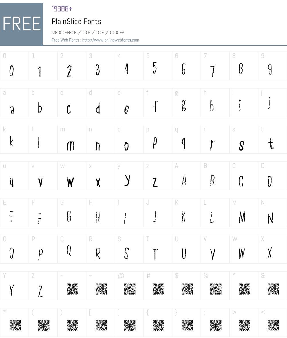 PlainSlice Font Screenshots
