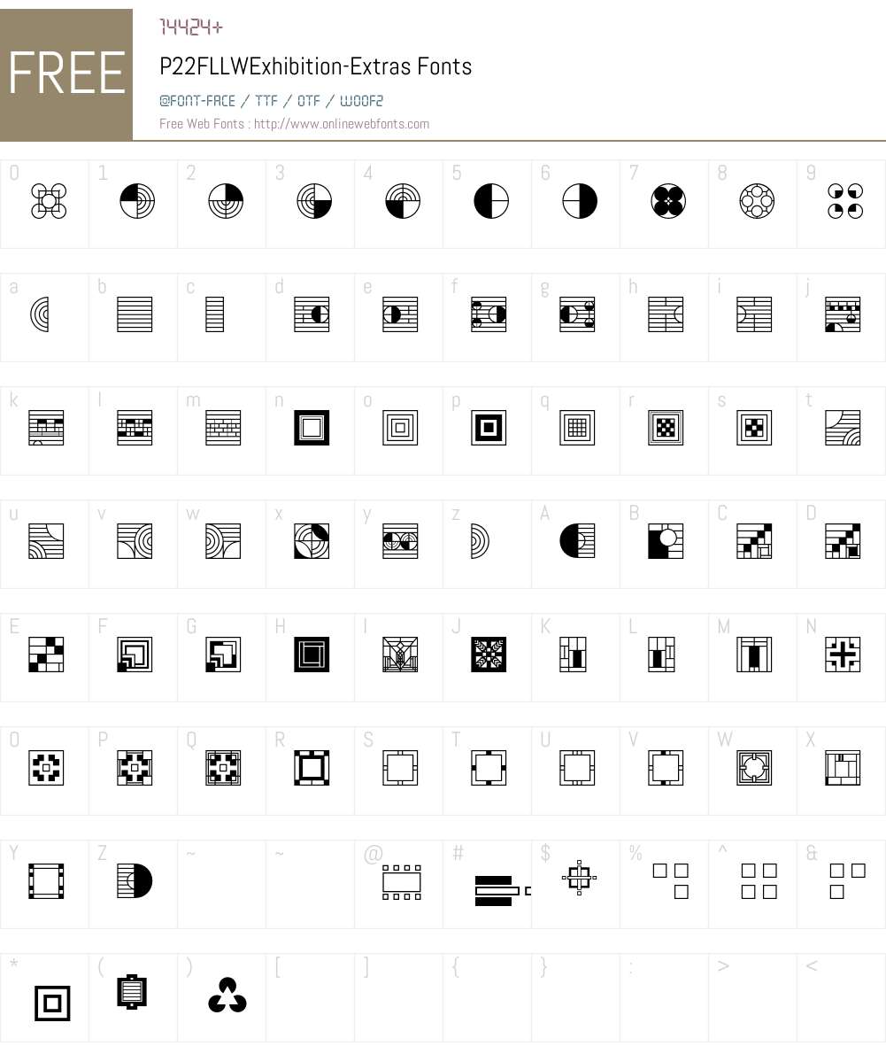 P22FLLWExhibition Font Screenshots