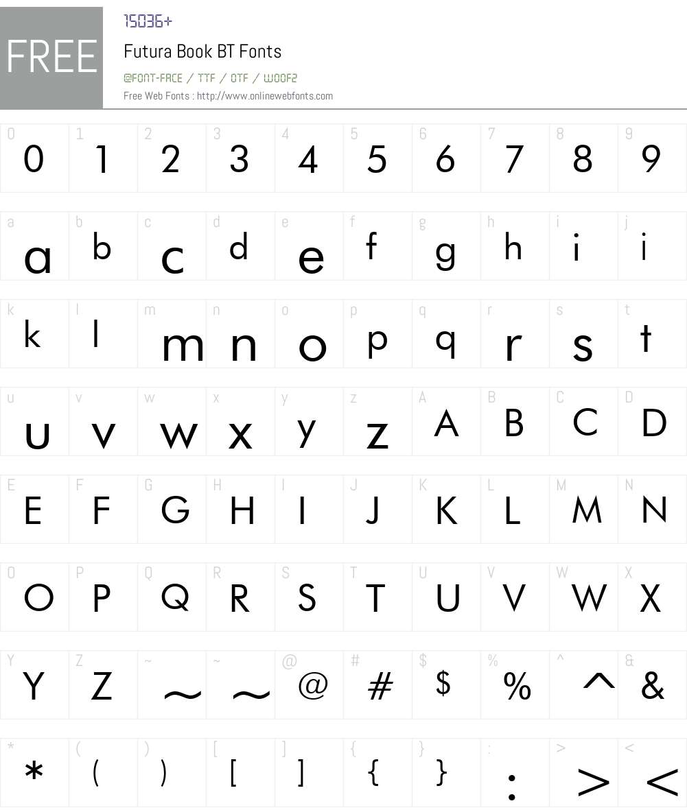 Futura Font Screenshots