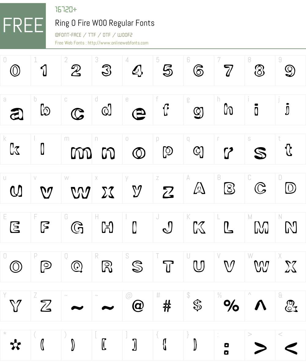 Ring O Fire Font Screenshots