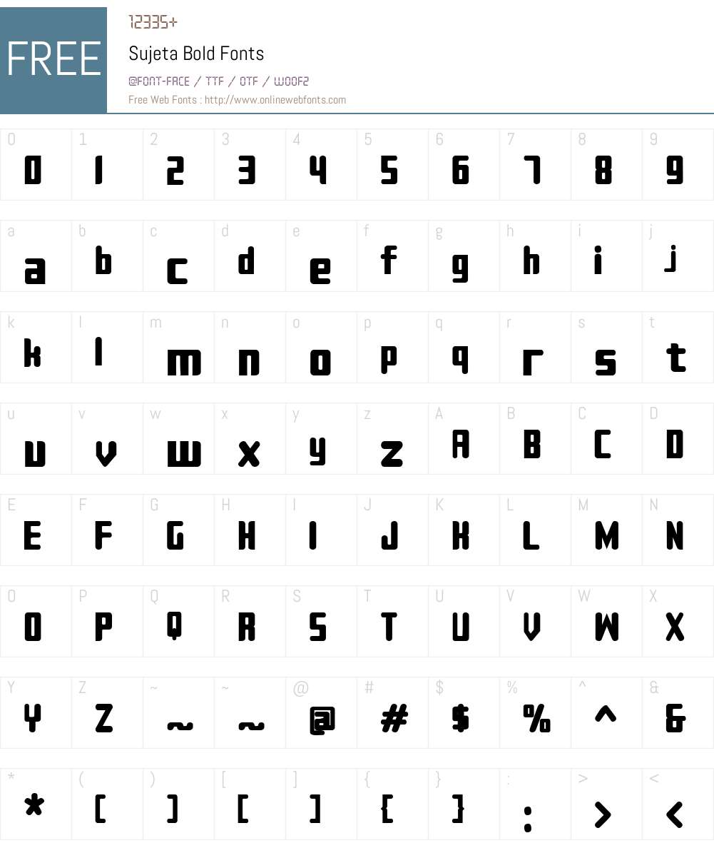 Sujeta Font Screenshots