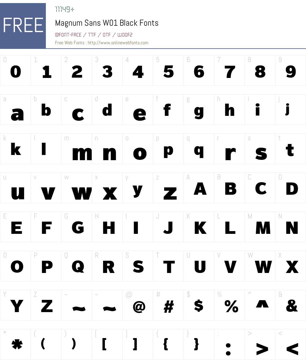 MagnumSansW01-Black Font Screenshots