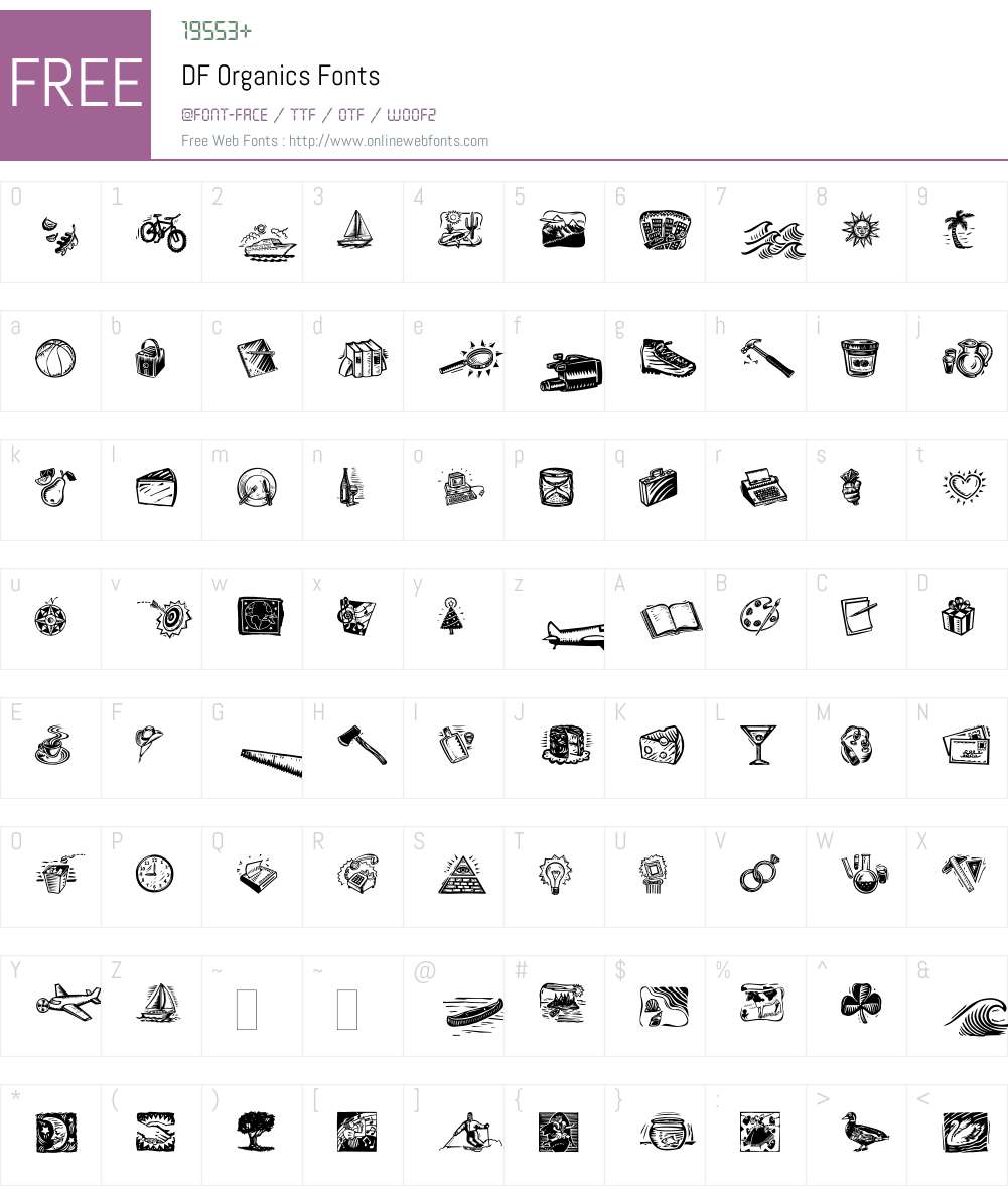 DF Organics Font Screenshots