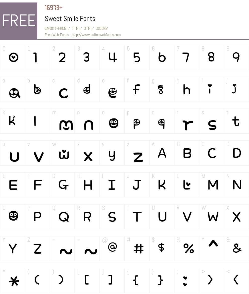 Sweet Smile Font Screenshots