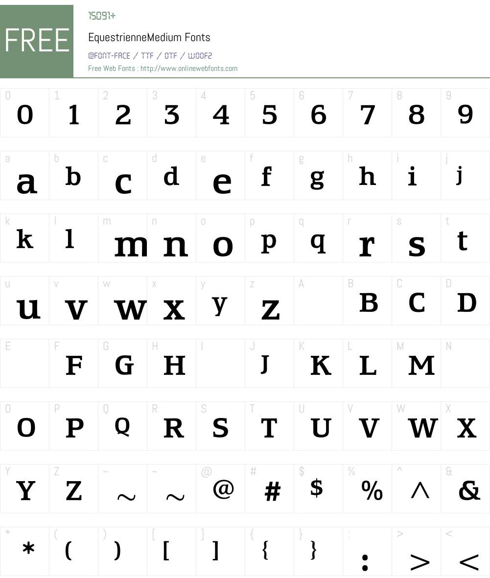 EquestrienneMedium Font Screenshots