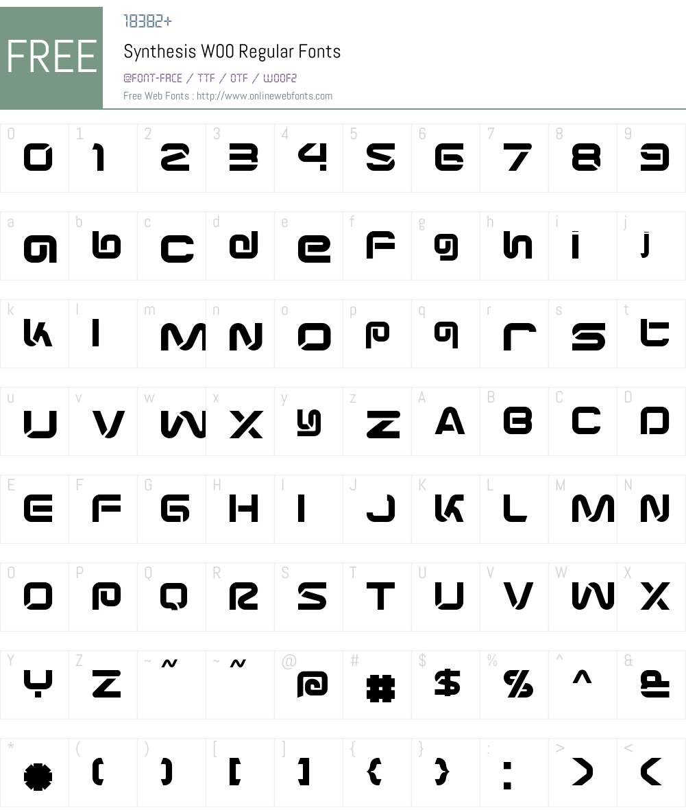 Synthesis Font Screenshots