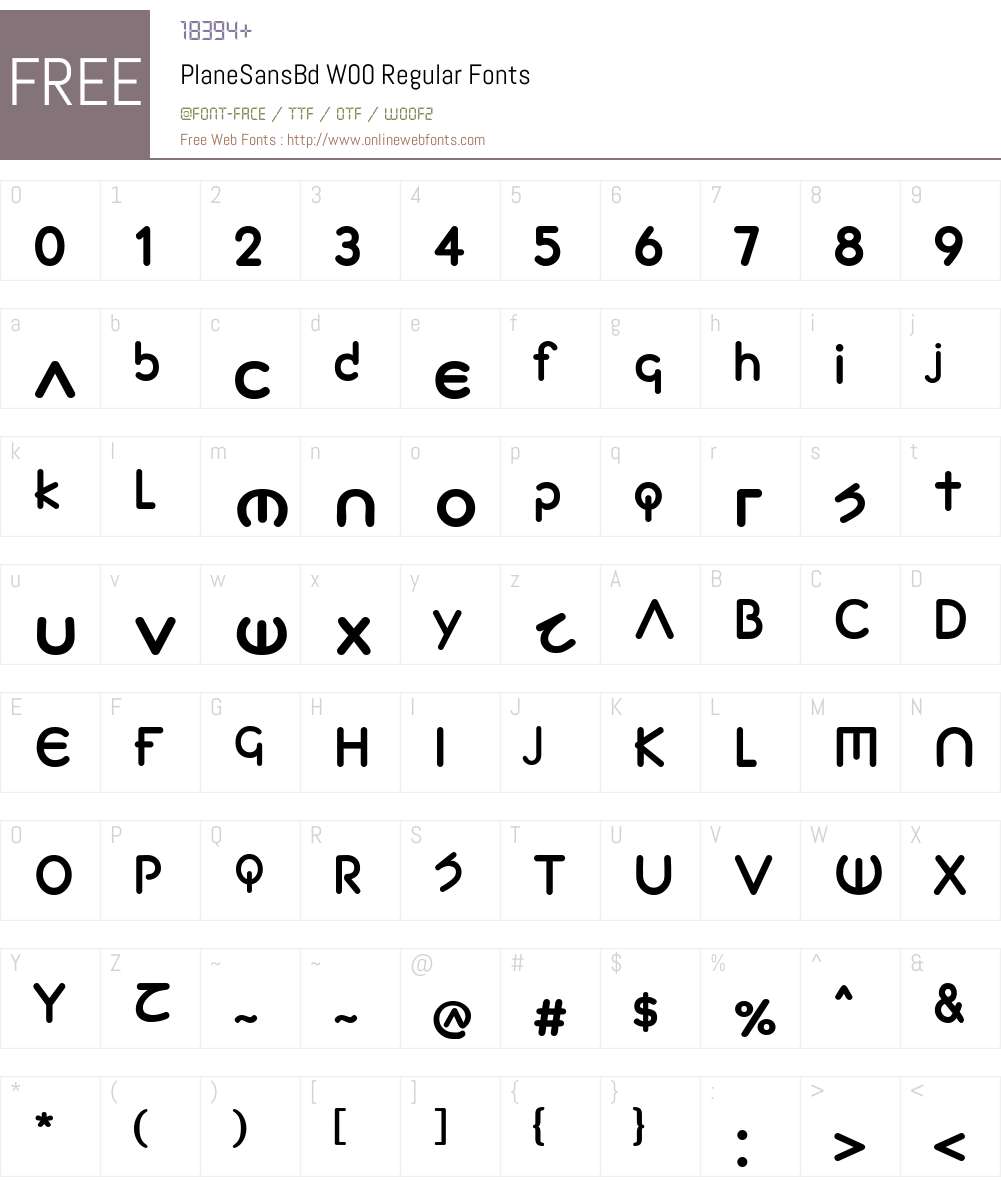 PlaneSansBd Font Screenshots
