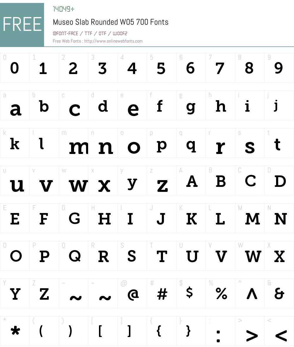 Font 700 MuseoSlabRoundedW05-700 2.072 Fonts Free Download - OnlineWebFonts.COM