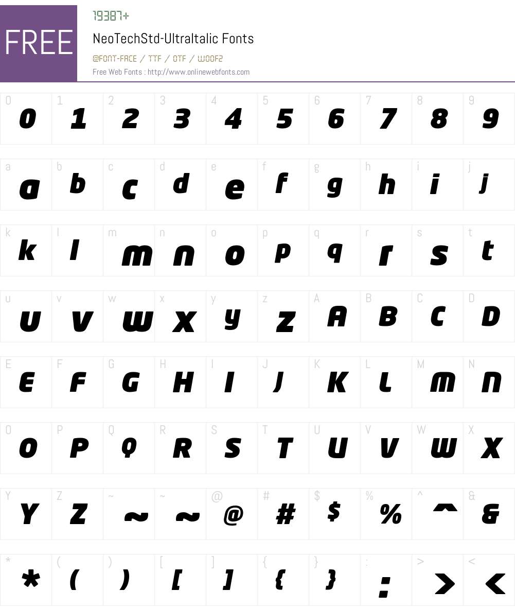 Neo Tech Std Ultra Font Screenshots