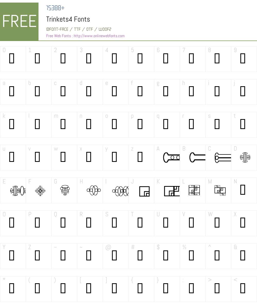 Trinkets4 Font Screenshots