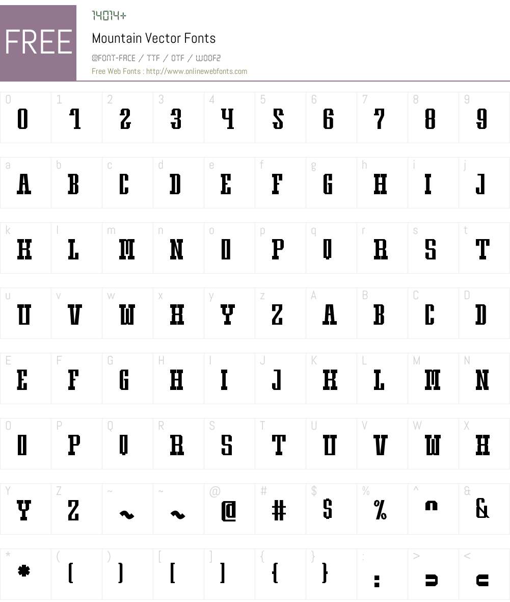 Mountain Vector 1 Fonts Free Download - OnlineWebFonts.COM