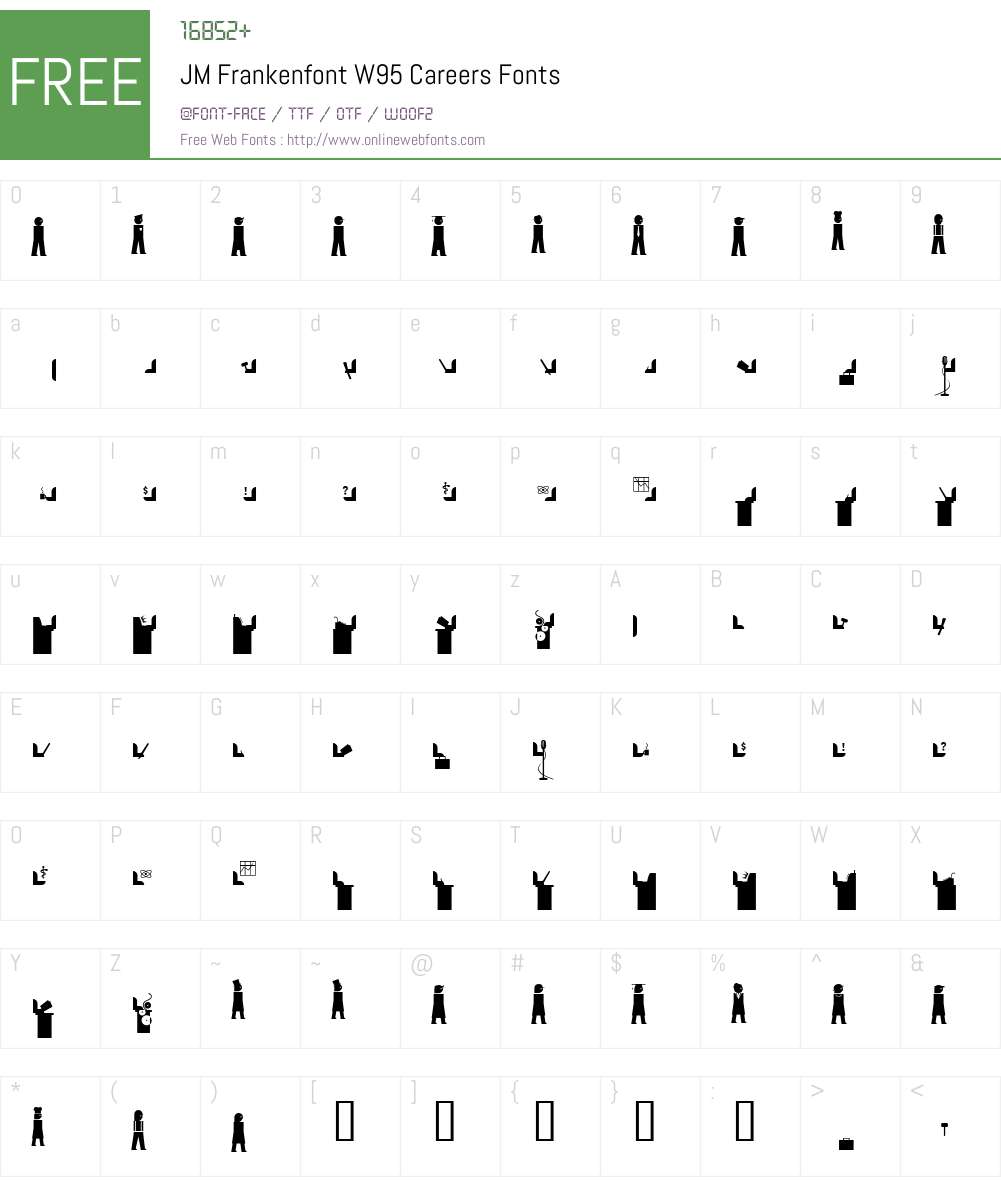 JM Frankenfont Font Screenshots